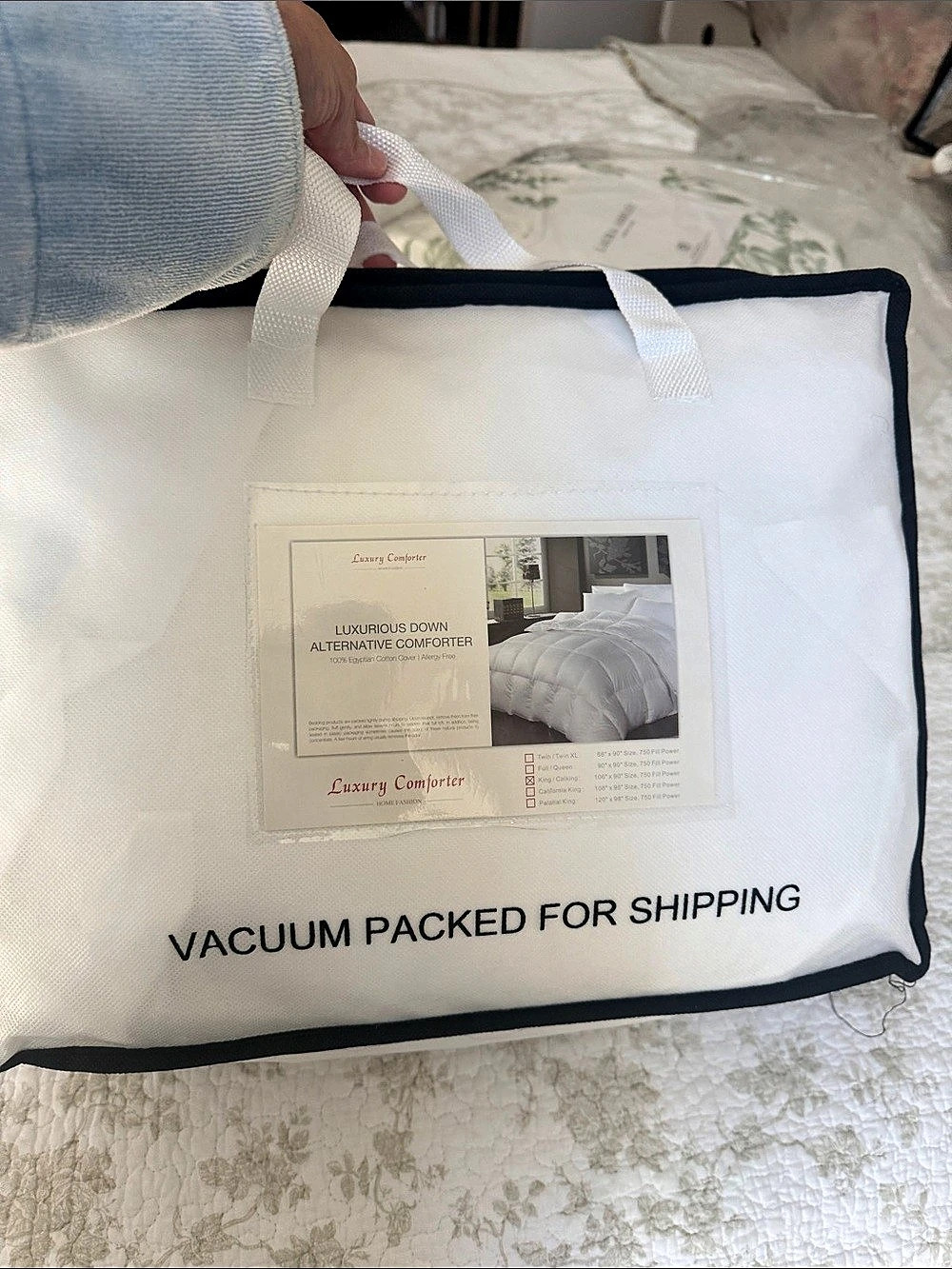 Luxury Comforter Luxurious Down Alternative Comforter White King/California King